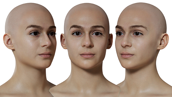 3D Head scan female download